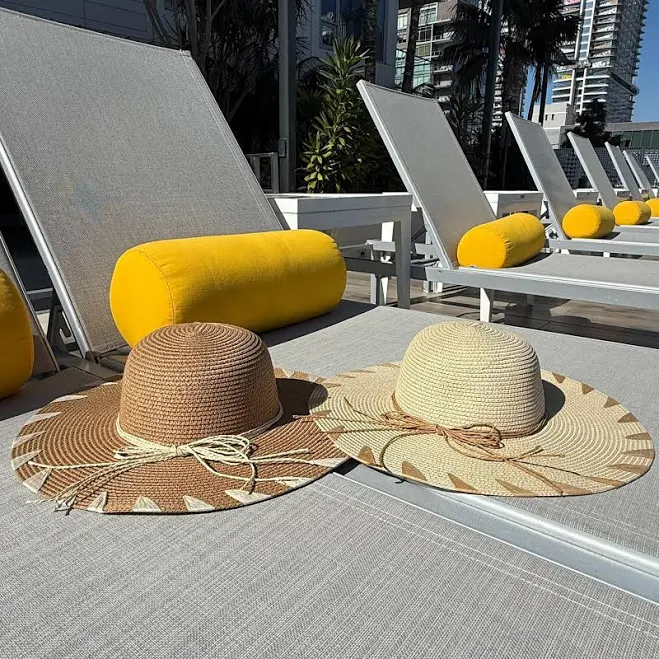 accessory Boho Wide Brim Straw Sun Hat with Frayed Edge Etsy - Seller $30.8