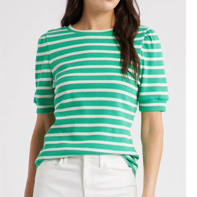 top Caslon Elbow Sleeve Cotton Knit Top Nordstrom $35