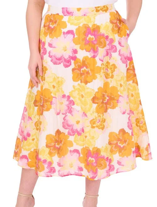 skirt Cece Women's Floral Print Midi Skirt Nordstrom $59.62
