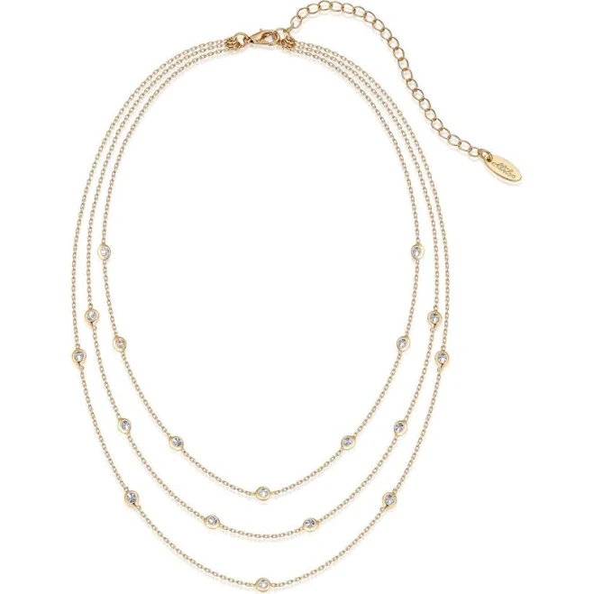 accessory Ettika 18k Gold Plated Crystal Dot Layered Necklace Nordstrom $48.75