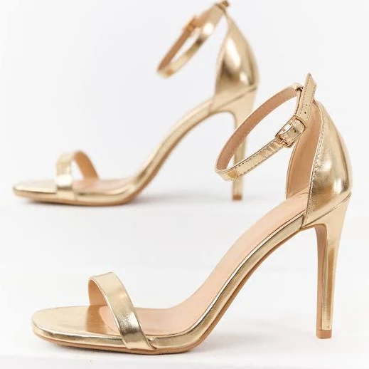 shoes Faux Leather Ankle Strap High Heels Lime Lush $34.99