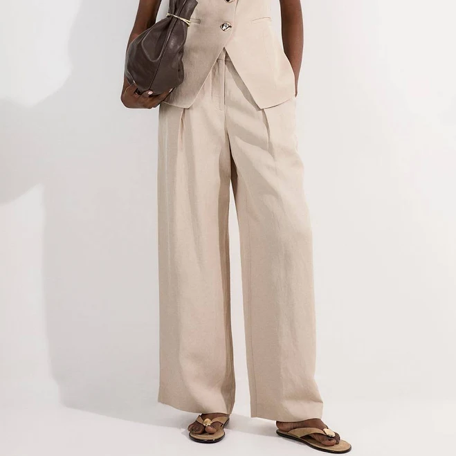 pants Karen Millen Women's Tailored Viscose Linen Wide Leg Pants Karen Millen USA $69