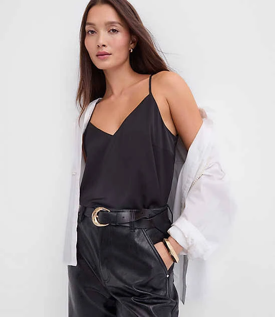 top Loft Women's Petite Satin Cami Top LOFT $13.5