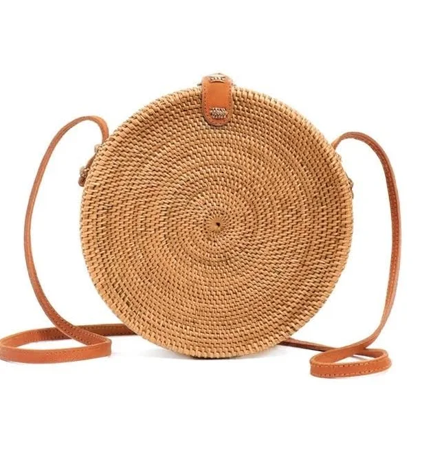 bag Novum Crafts Women's Handmade Wicker Woven Rattan Bag eBay $19