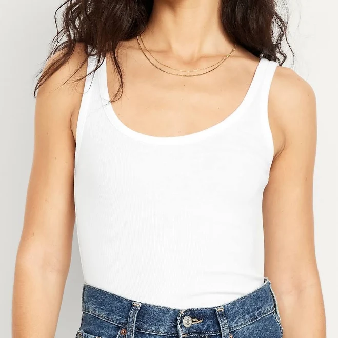 top Old Navy Women's First-Layer Ribbed Scoop-Neck Tank Top Old Navy $6