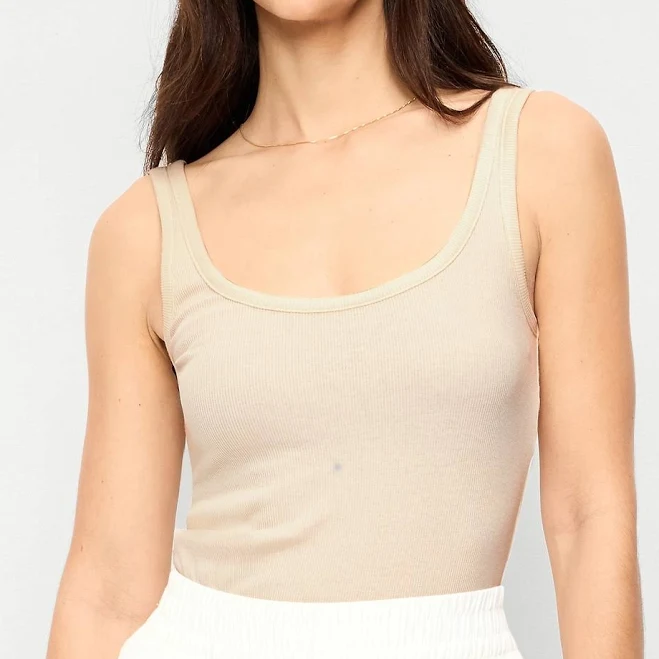 top Old Navy Women's First-Layer Ribbed Scoop-Neck Tank Top Old Navy $6