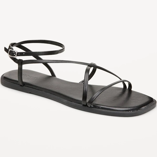 shoes Old Navy Women's Strappy Faux-Leather Sandals Old Navy $14.99