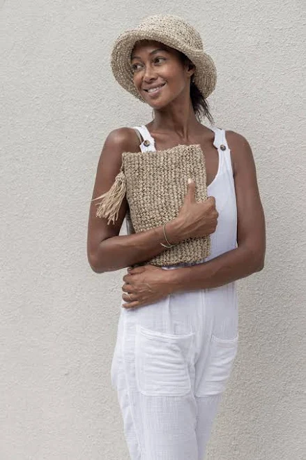 bag Seagrass Clutch with Tassel Zipper Etsy - VillageThrive $27.3