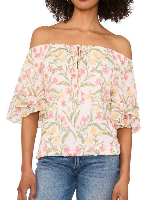 top Vince Camuto Women's Off-the-Shoulder Flutter Sleeve Top Nordstrom $39.53