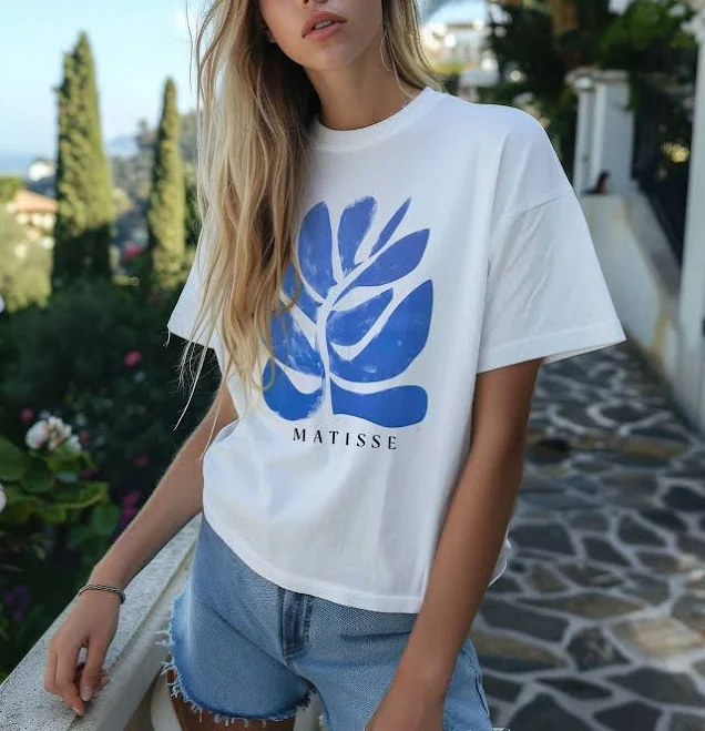 top Vintage-Inspired Matisse Plant Graphic T-Shirt Etsy - Seller $27