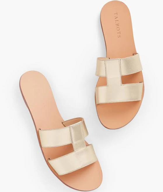 shoes Women's Talbots Hannah Metallic Vachetta Slides Talbots $79.5