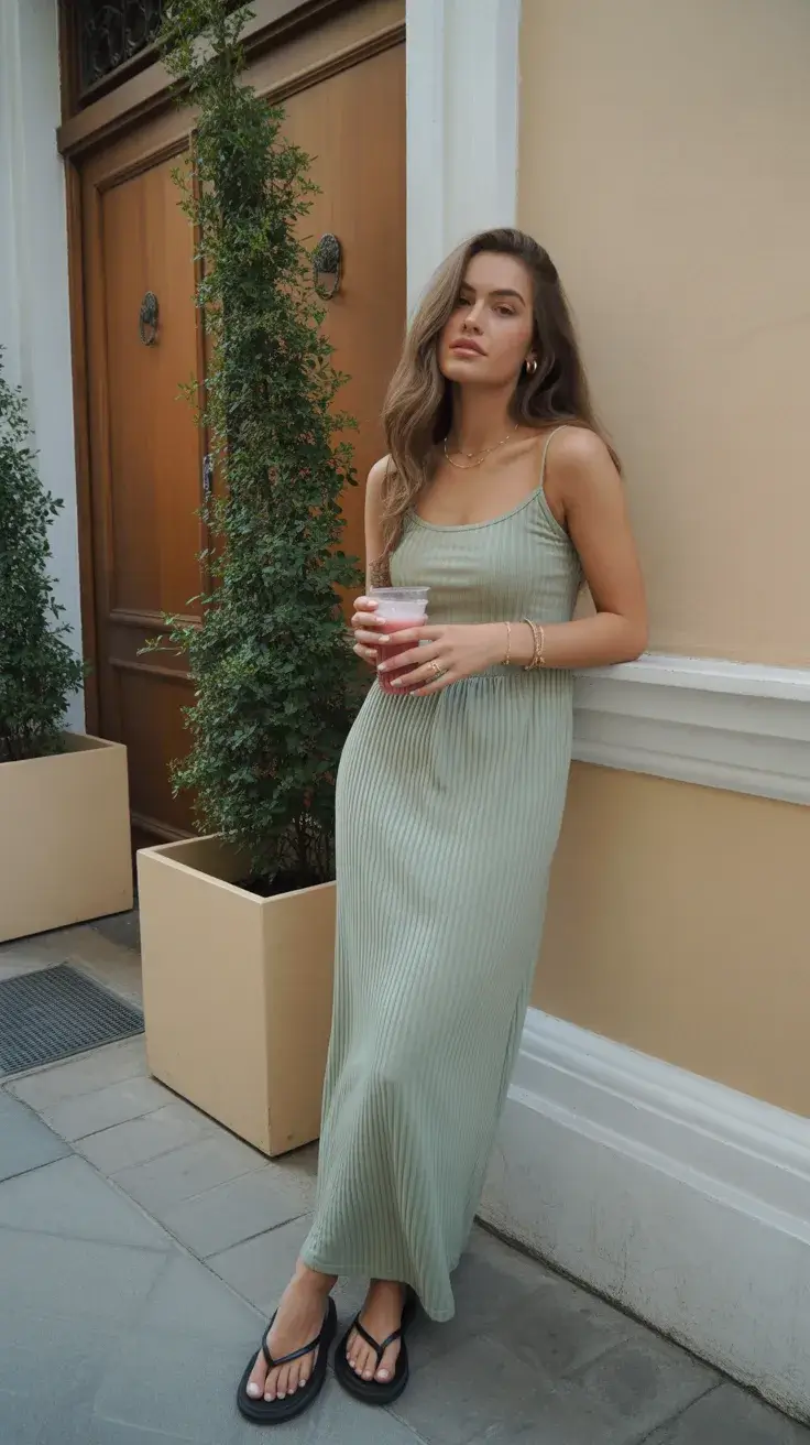 summer flip-flops 2026 Muted Green Calm - The Everyday Chic You Actually Wear