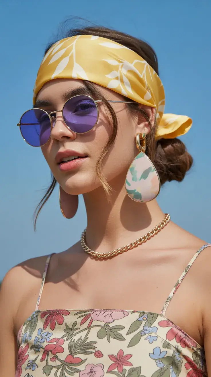 summer heads 2026 Sunny Bandana Updo Playful Retro Energy