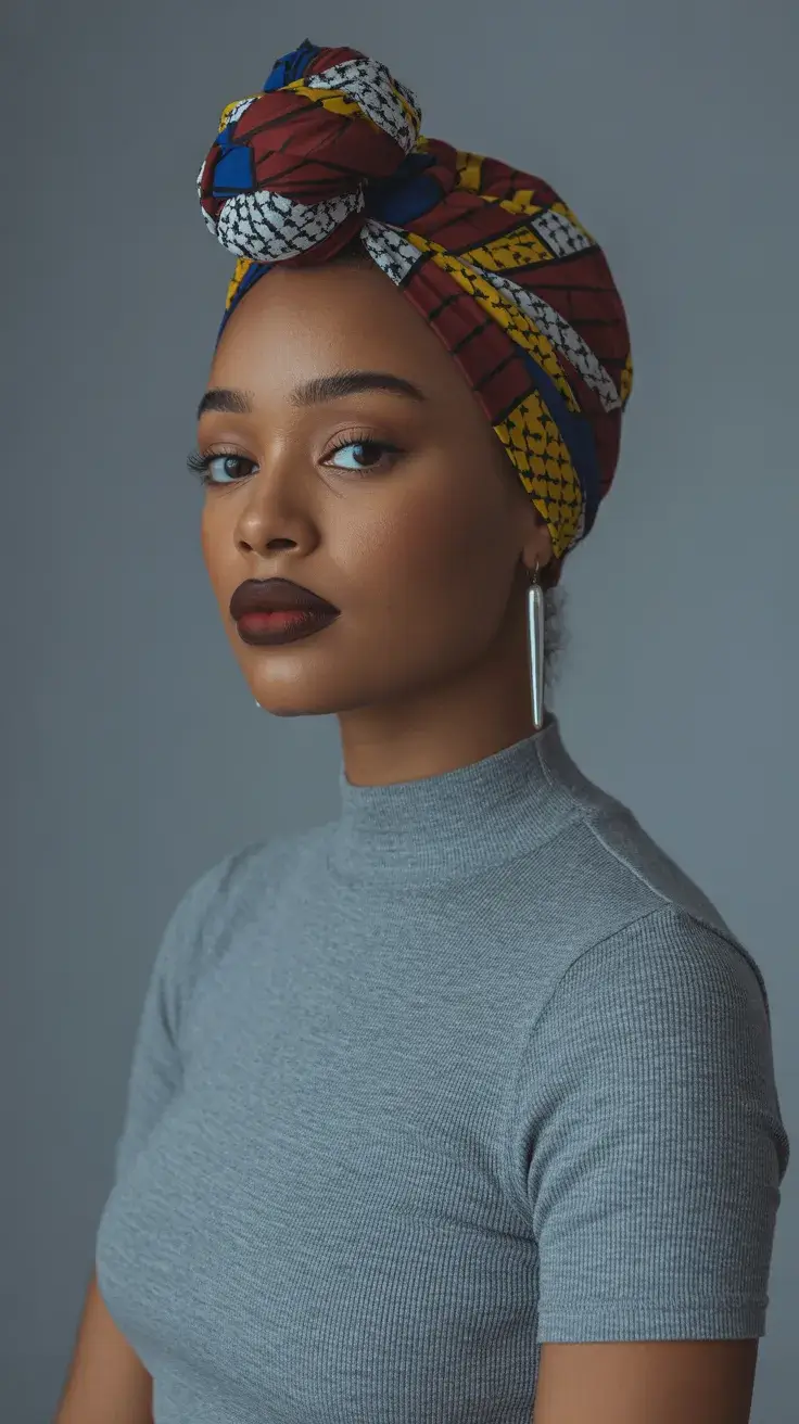 summer heads 2026 Bold Printed High Knot Wrap