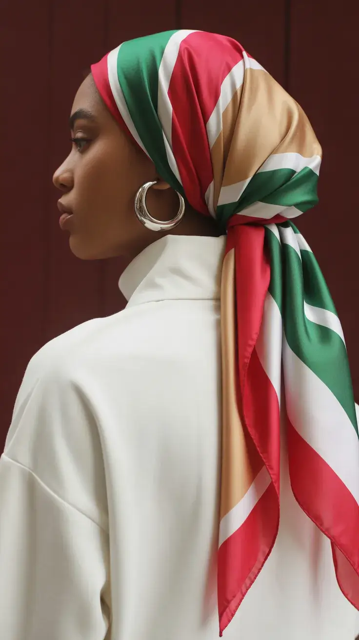 summer heads 2026 Graphic Silk Tie Back Ease