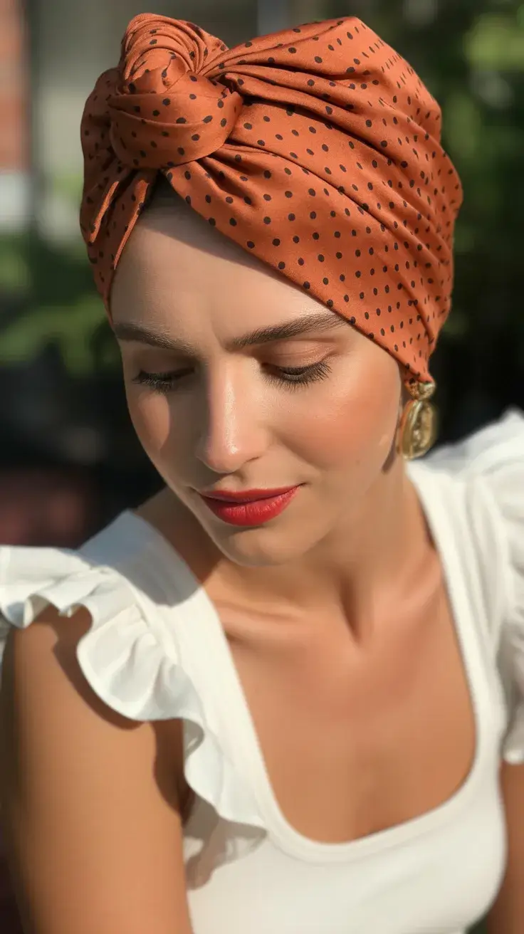 summer heads 2026 Terracotta Knot Bandana - Effortless Vintage Energy