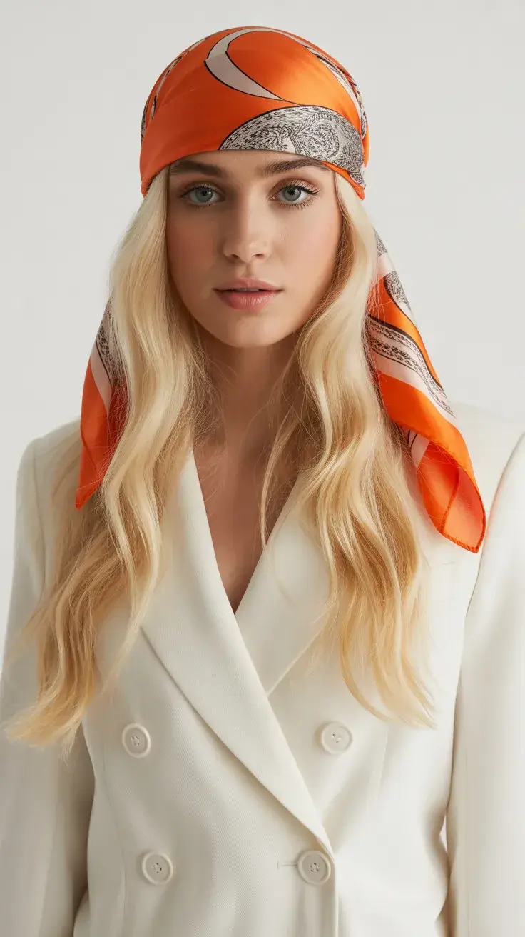 summer heads 2026 Silk Sunset Headscarf Effortless Luxe Energy