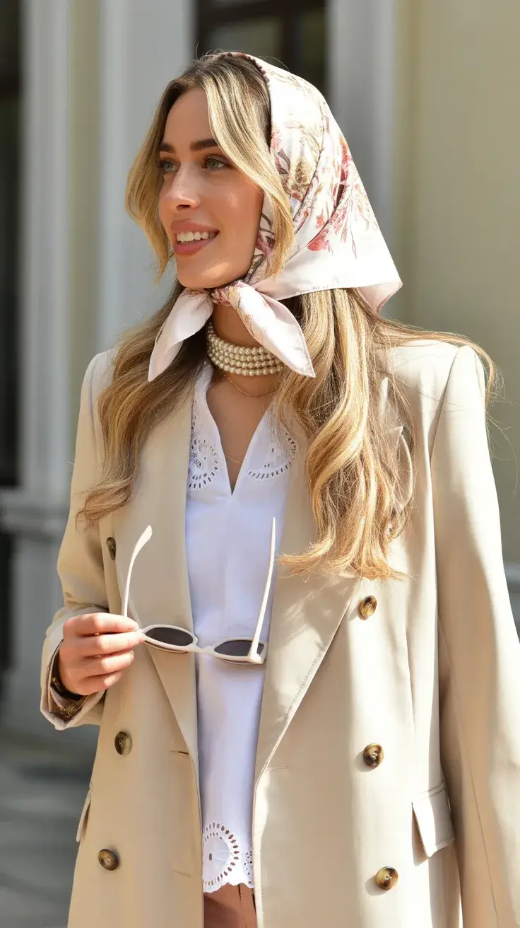 summer heads 2026 Classic Headscarf Tie Soft Vintage Revival