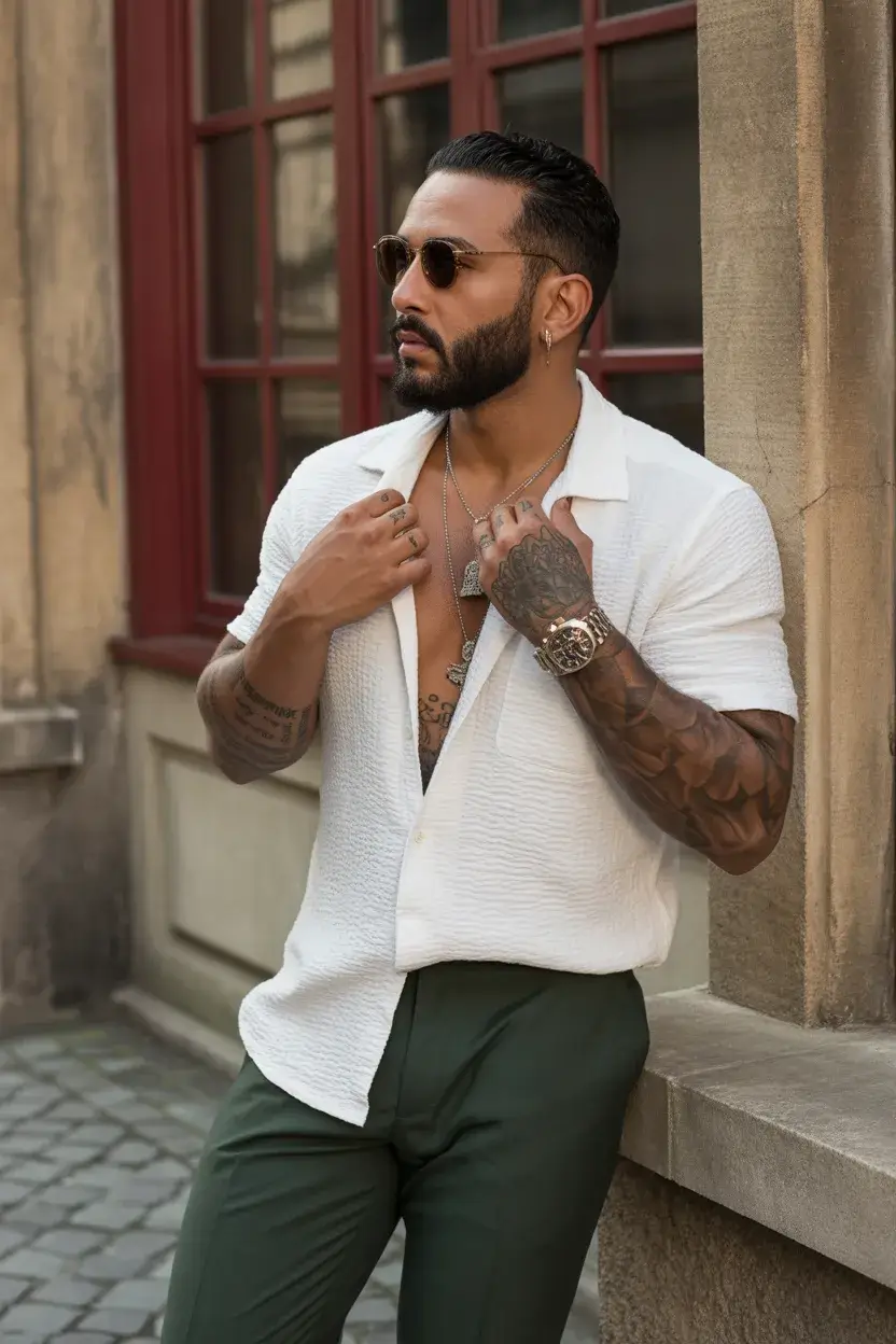 summer outfits fort men 2026 Relaxed Linen Confidence with a Sharp Edge
