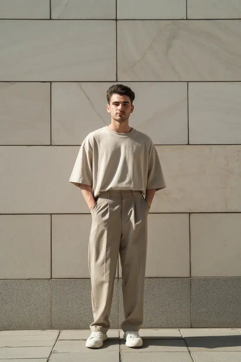 summer outfits fort men 2026 Neutral Oversized Balance for Everyday Ease