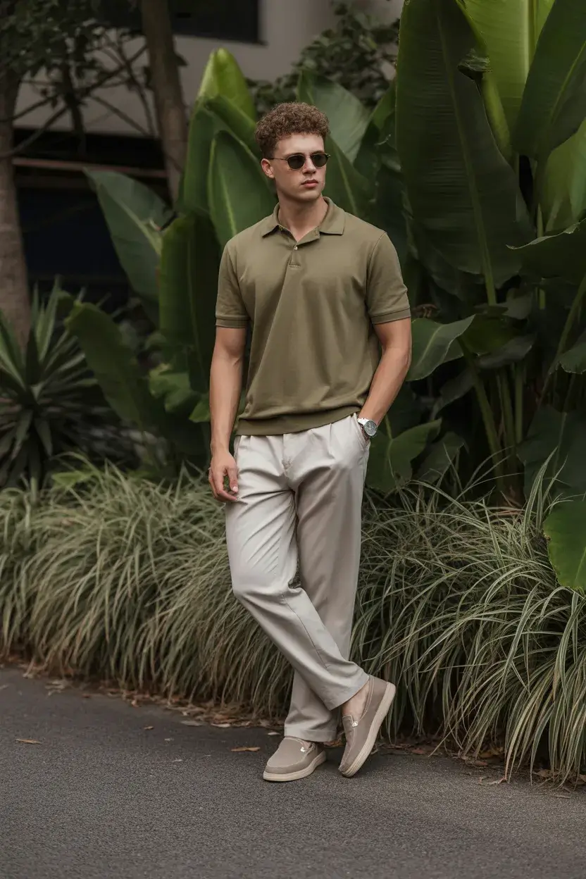 summer outfits fort men 2026 Polished Polo Energy for Warm Days