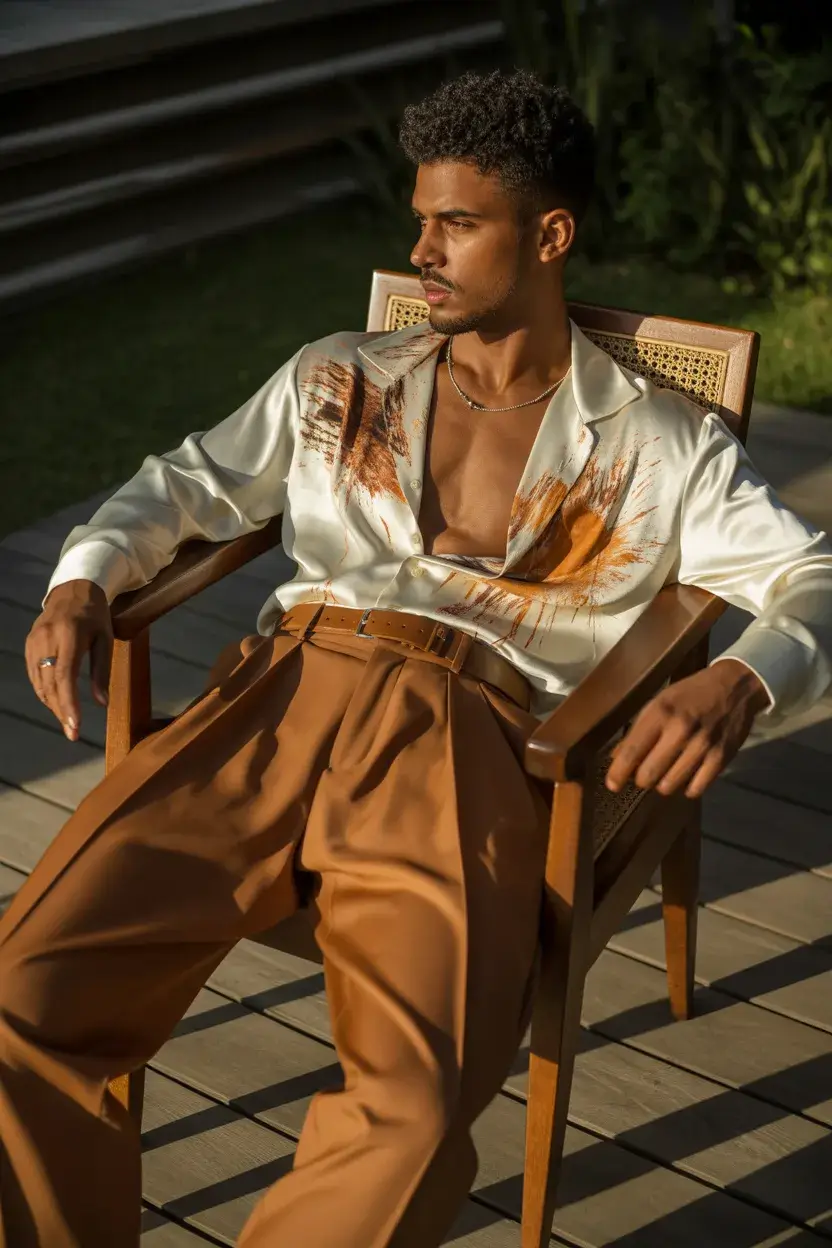 summer outfits fort men 2026 Relaxed Tailoring Meets Bold Texture