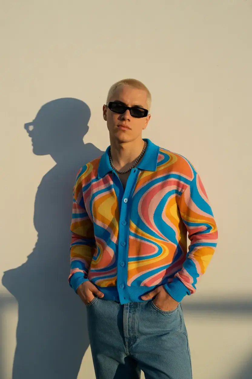 summer outfits fort men 2026 Playful Color and Statement Streetwear