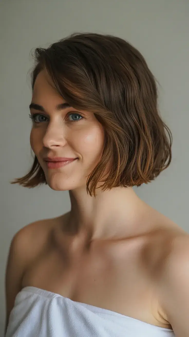 summer short haircut 2026 Soft Natural Bob with Barely There Texture