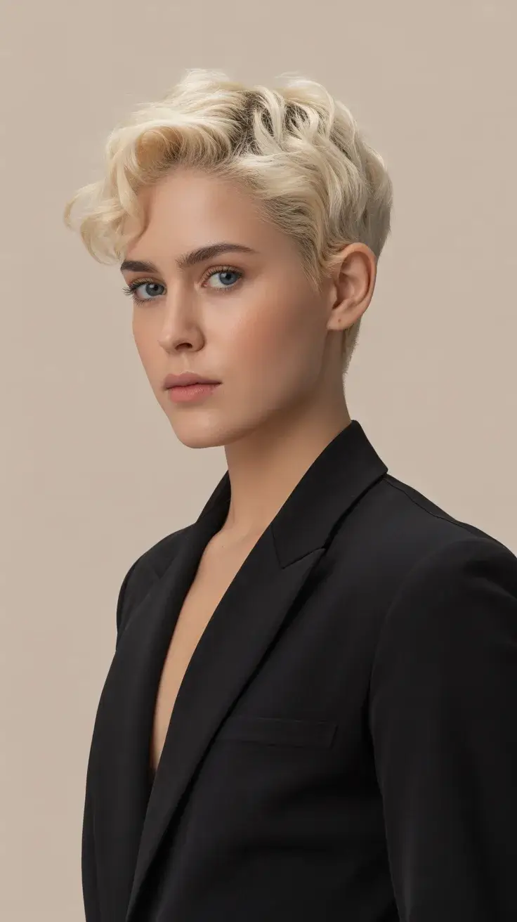 summer short haircut 2026 Bleached Textured Crop with Volume