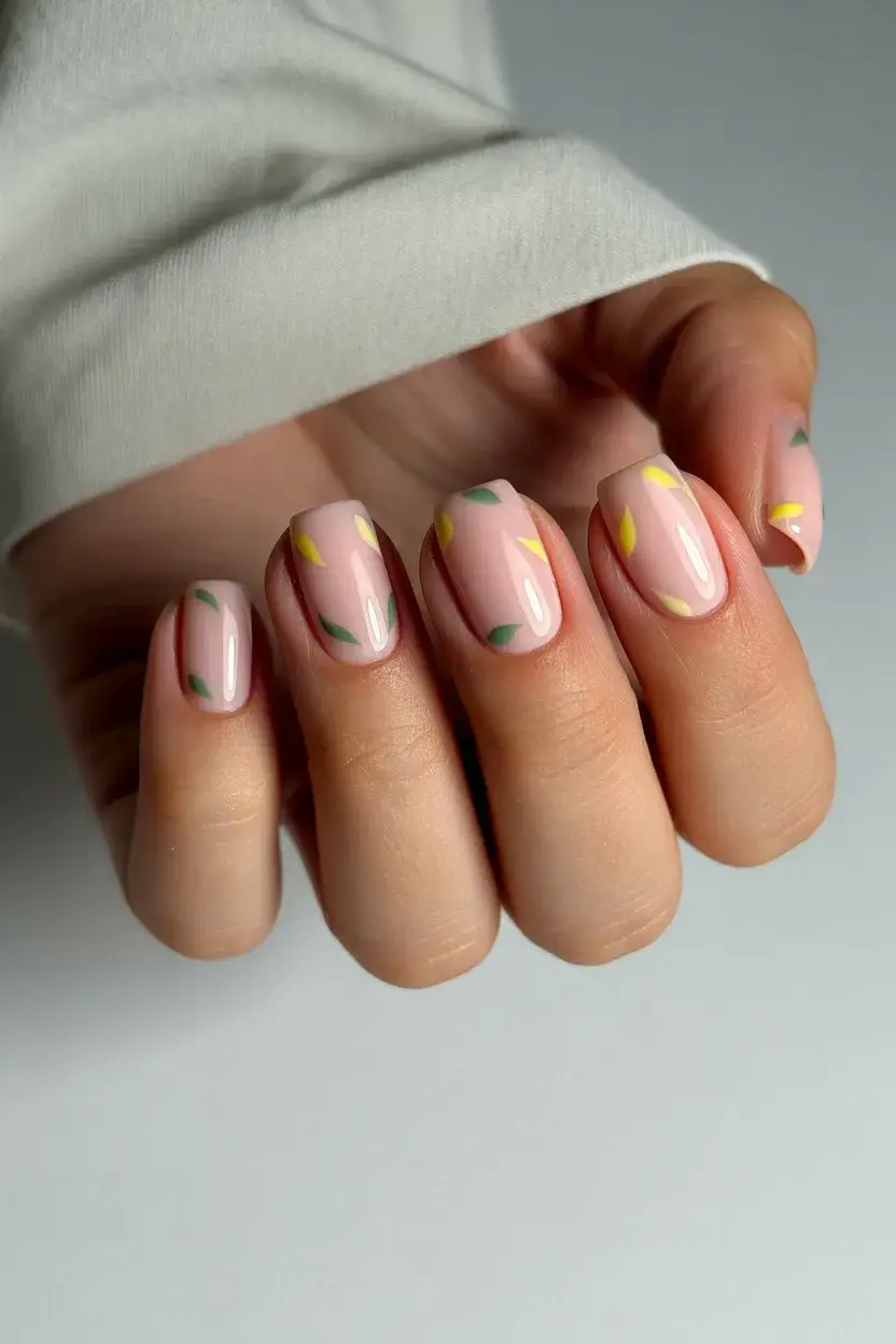 summer short nail inspo 2026 Sheer Pink with Playful Micro Details That Whisper Summer