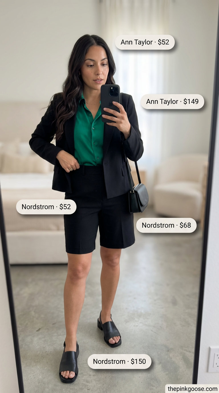 Modern Tailored Shorts Ensemble: Bermuda Shorts Done Right