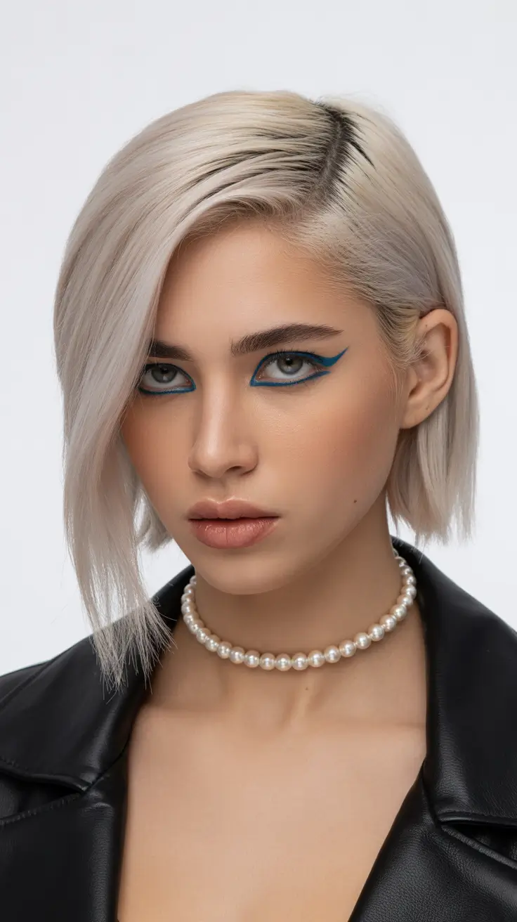 spring bob hairstyle 2026 Platinum Angled Precision Bob