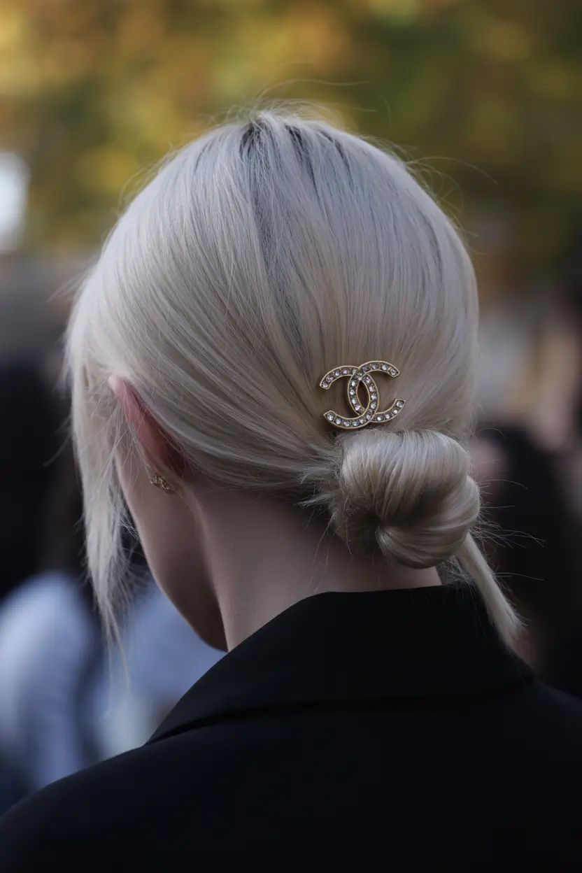 spring bob hairstyle 2026 Sleek Low Bun Bob Styling