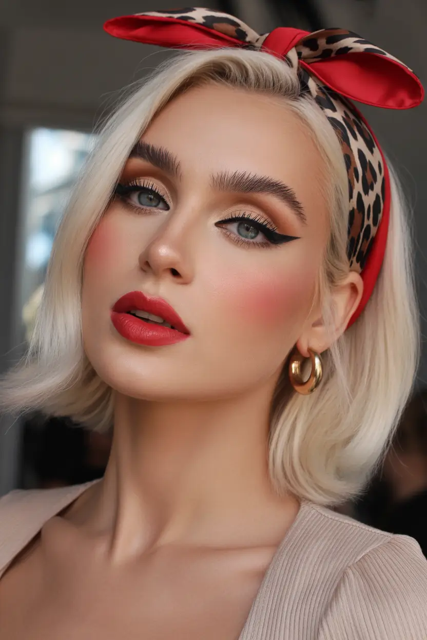 spring bob hairstyle 2026 Playful Retro Bob With Statement Band