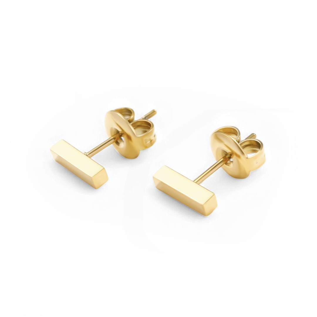 Dainty Bar Stud Earrings Gold Inspirational Jewelry by Mint & Lily