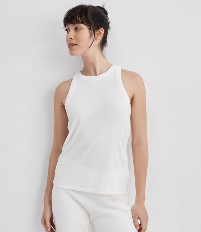 Loft Women's Haven Well Within Organic Cotton Rib Knit Tank Top