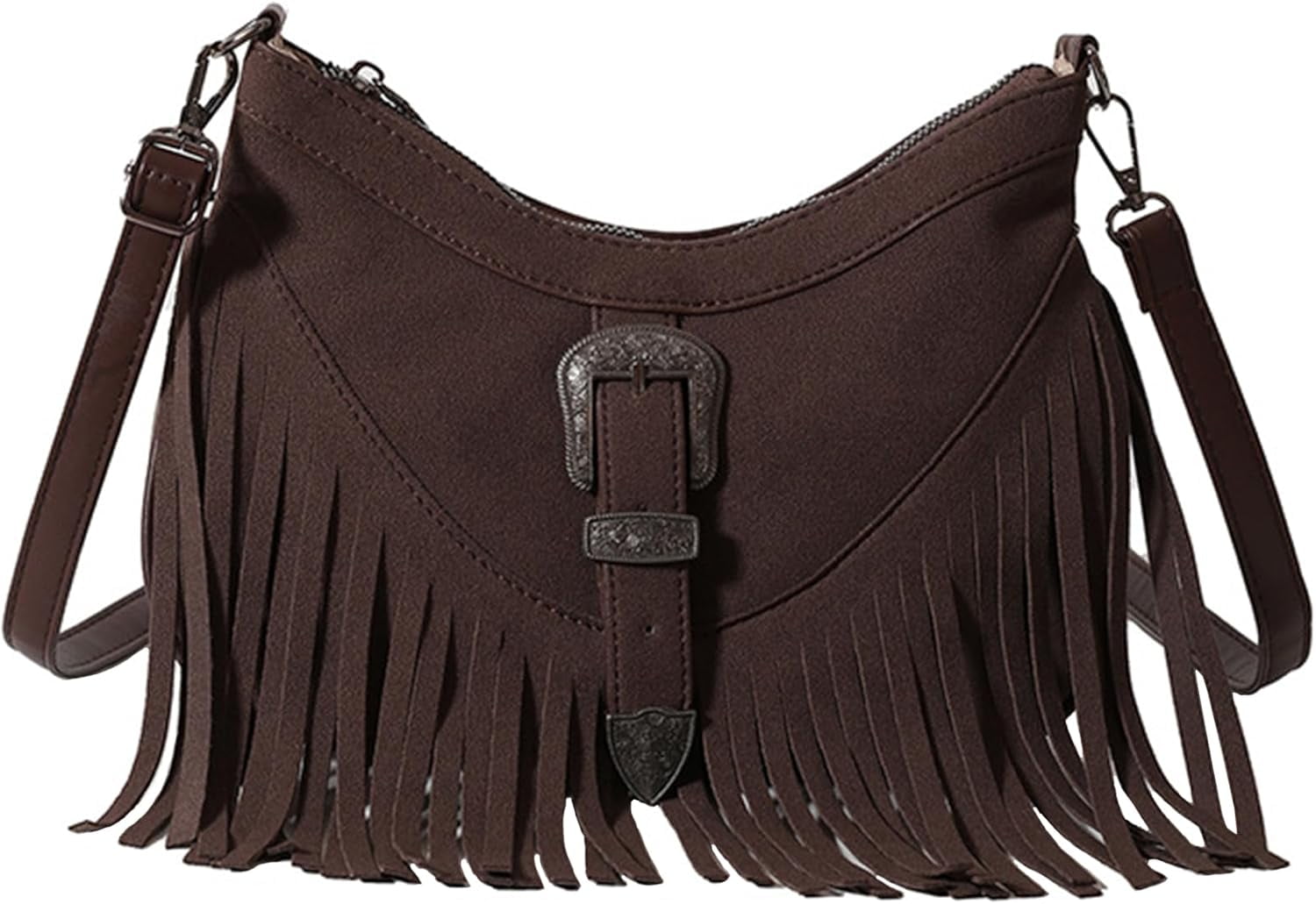 Women's Retro Crossbody Faux Suede Hobo Bag