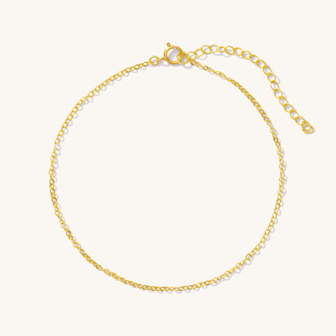 Dainty Chain Anklet in Sterling Silver