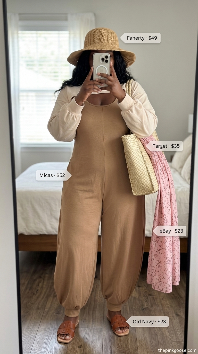 Flattering plus size summer outfits for women 2026: Coral floral maxi dress for beach or vacation.