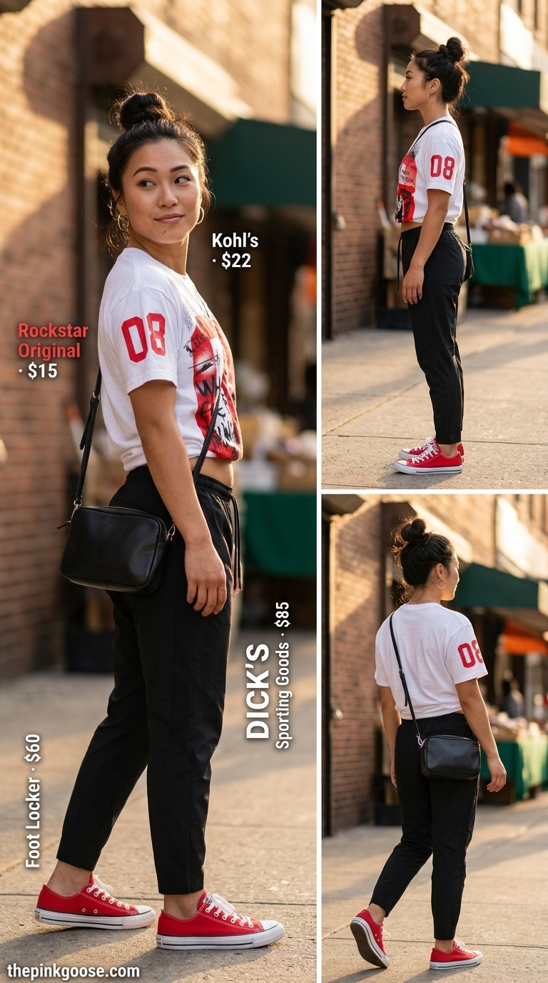 Graphic tee with denim for pant outfits summer for women 2026. Casual edgy style for weekend outings.