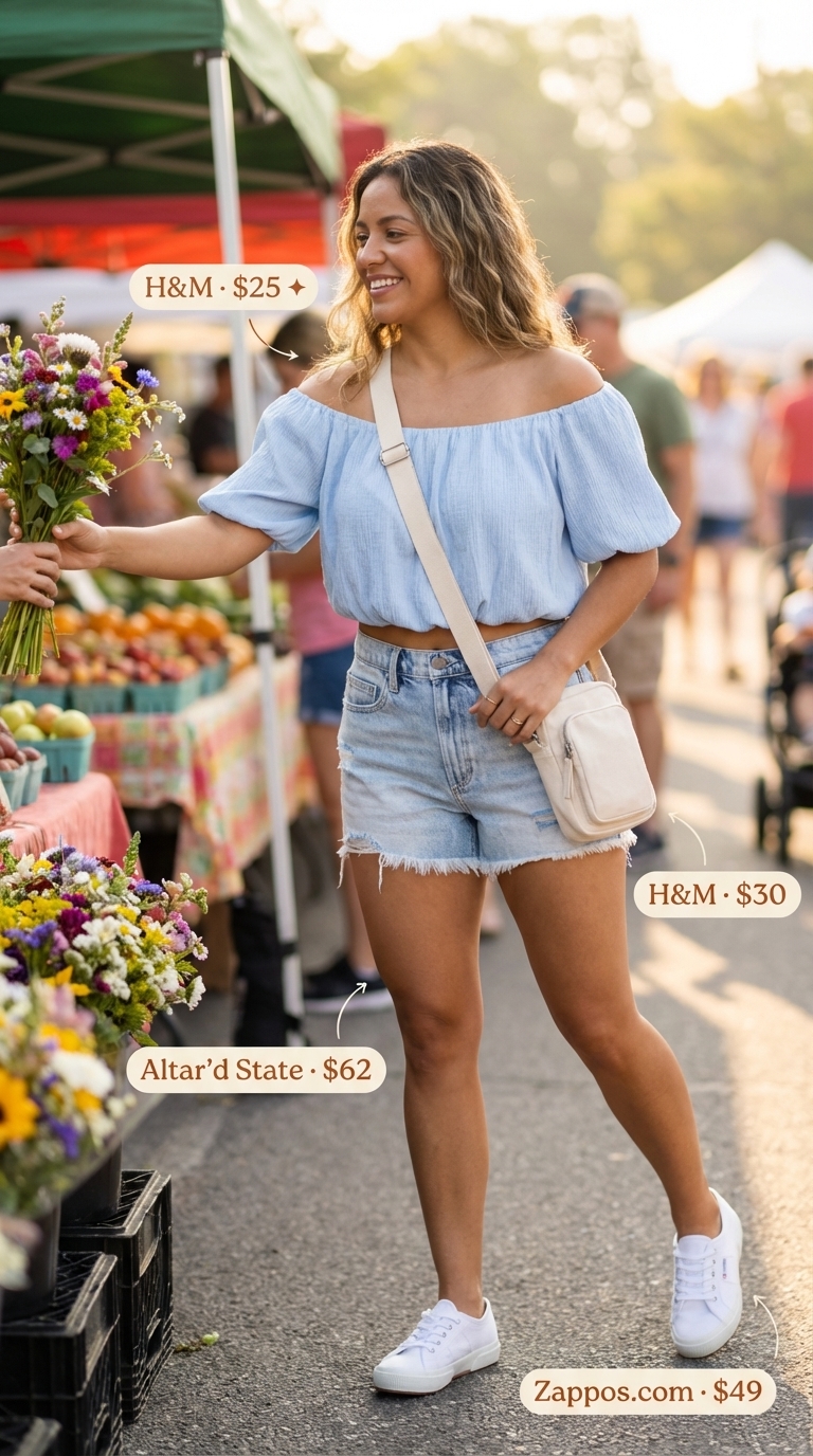 summer off-shoulder outfits for women 2026 outfit idea - fashion styling inspiration
