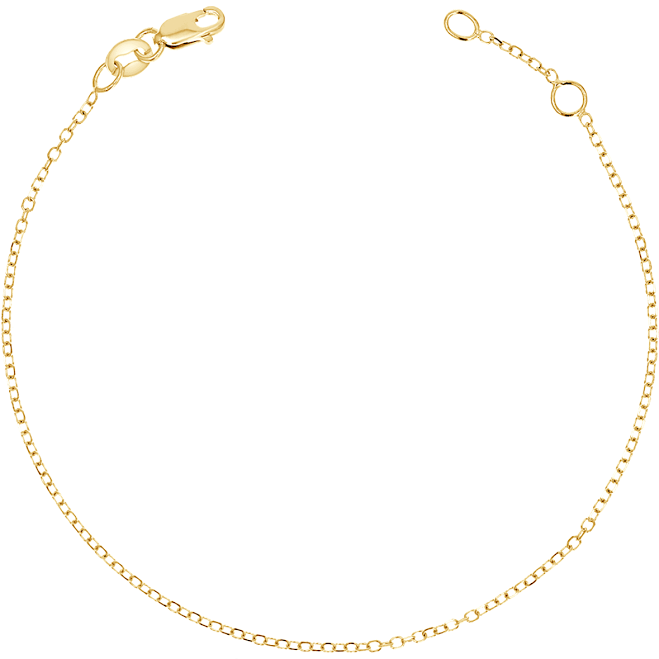 accessory 14K Gold Cable Chain Bracelet Baby Gold $168