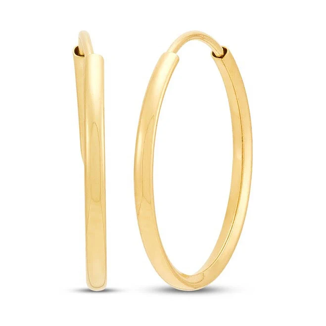 accessory 14K Yellow Gold Endless Hoop Earrings Kay Jewelers $77.99