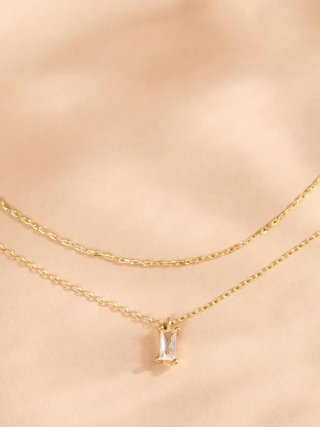 accessory 18K Gold Dainty Layered Charm Necklace Altar'd State $9.99