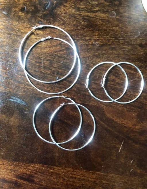 accessory 925 Sterling Silver Oversized Hoop Earrings Etsy - Seller $23.35
