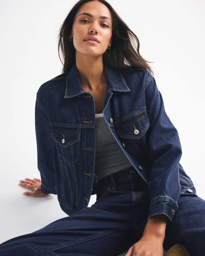 outerwear Abercrombie & Fitch Women's Easy Denim Trucker Jacket Abercrombie & Fitch $100