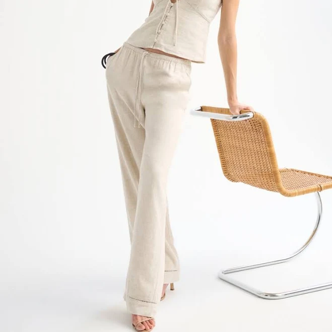 pants Abercrombie & Fitch Women's Linen-Blend Pull-On Pants Abercrombie & Fitch $80