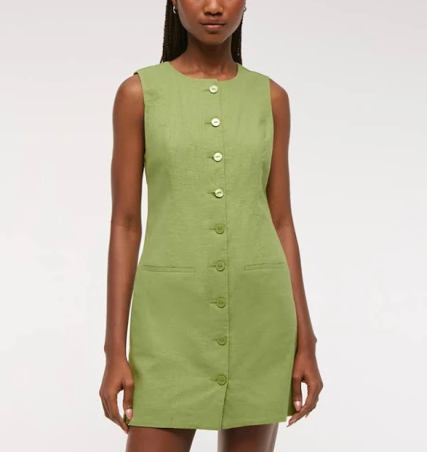 dress Abercrombie & Fitch Women's Mara Linen-Blend Mini Dress Abercrombie & Fitch $24.97