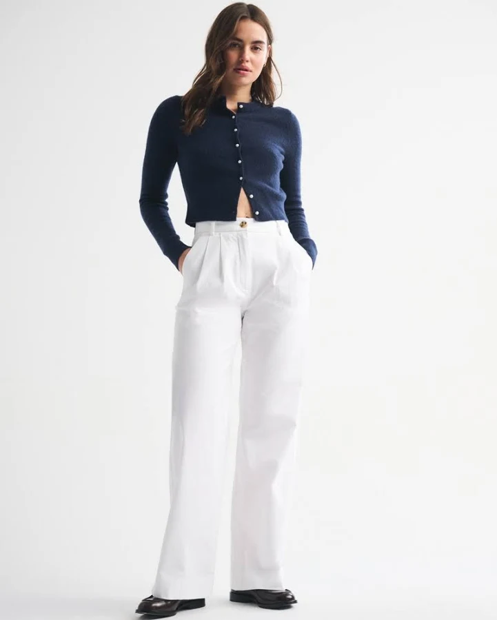 pants Abercrombie & Fitch Women's Sloane Twill Tailored Wide Leg Pants Abercrombie & Fitch $59.99