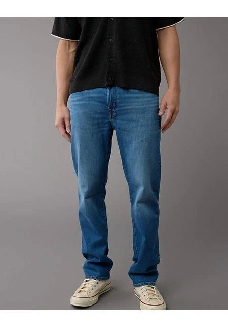 jeans AE Men's AirFlex+ Relaxed Straight Jeans American Eagle Outfitters $37.95
